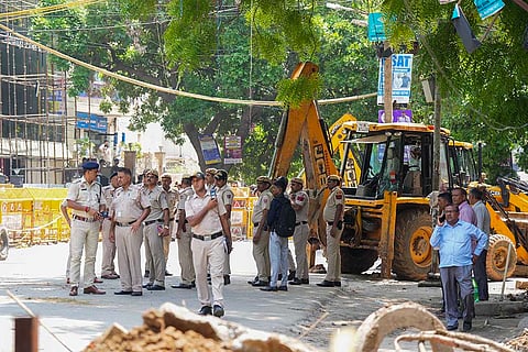 Anti-encroachment drive in Old Rajinder Nagar